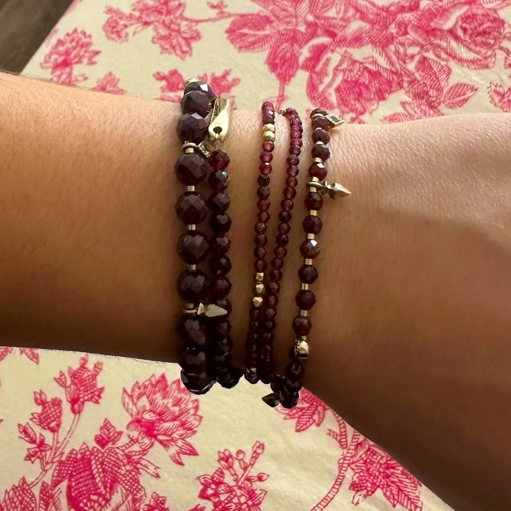 Kendra Scott Multi-Bracelet in Deep Purple/Gold accents